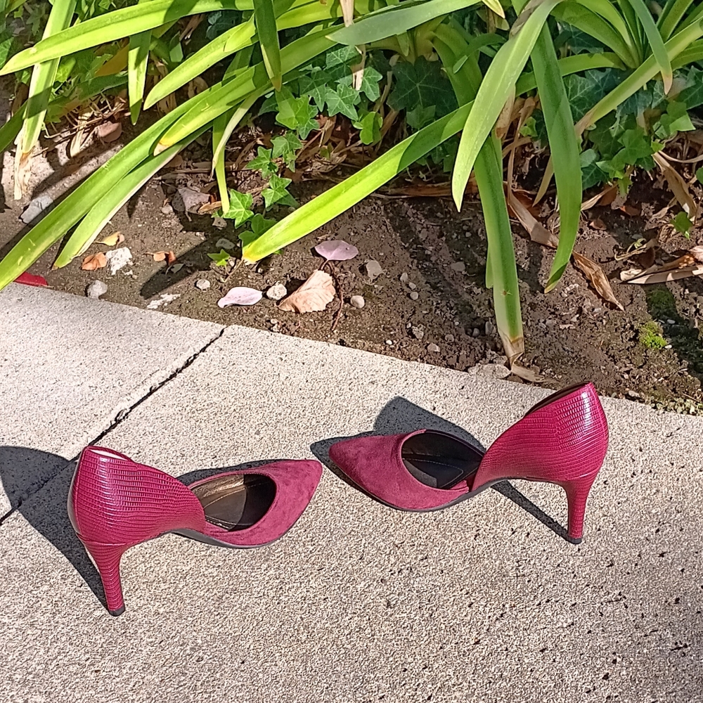 Bandolino Grenow Pointed Toe D'Orsay Pumps Burgundy - Picture 5 of 8